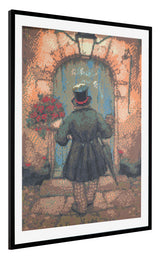 Grafix diamond painting anton pieck man met rozen 40x50cm - afbeelding 2