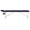 Tavolo da massaggio Vidaxl Crollabile 3 zone in alluminio viola