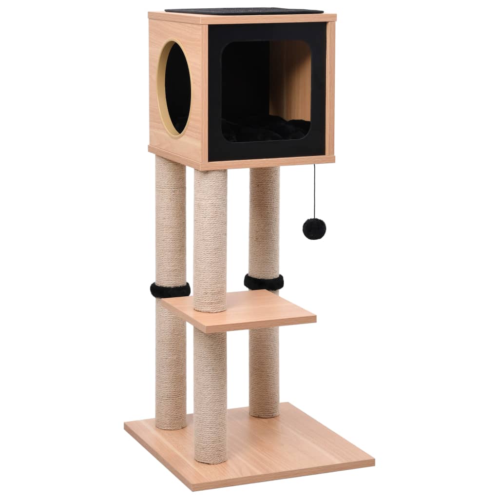 Post de raspado de gatos Vidaxl con estera de cangrejo sisal 90 cm