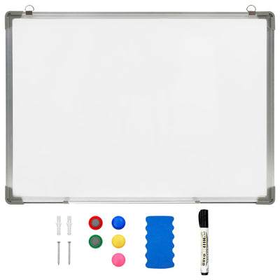 Vidaxl Whiteboard Magnetico 90x60 cm acciaio bianco