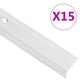 Vidaxl stair nosings L-shaped 15 pcs 90 cm aluminum silver-colored