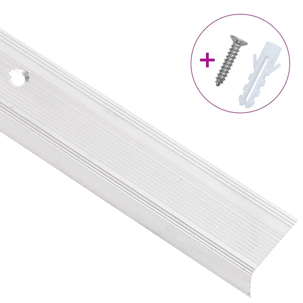 Vidaxl Paragradini per scale a L 15 pz 90 cm in alluminio color argento