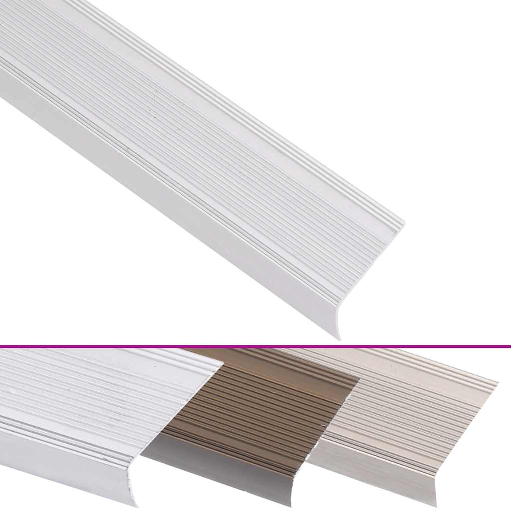 Vidaxl Paragradini per scale a L 5 pz 100 cm in alluminio color argento