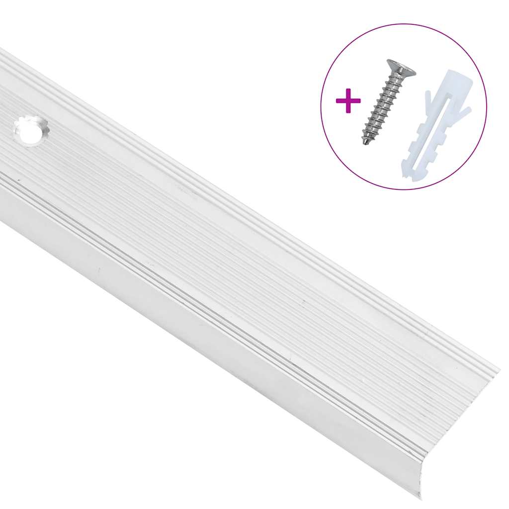 Vidaxl Paragradini per scale a L 15 pz 100 cm in alluminio color argento