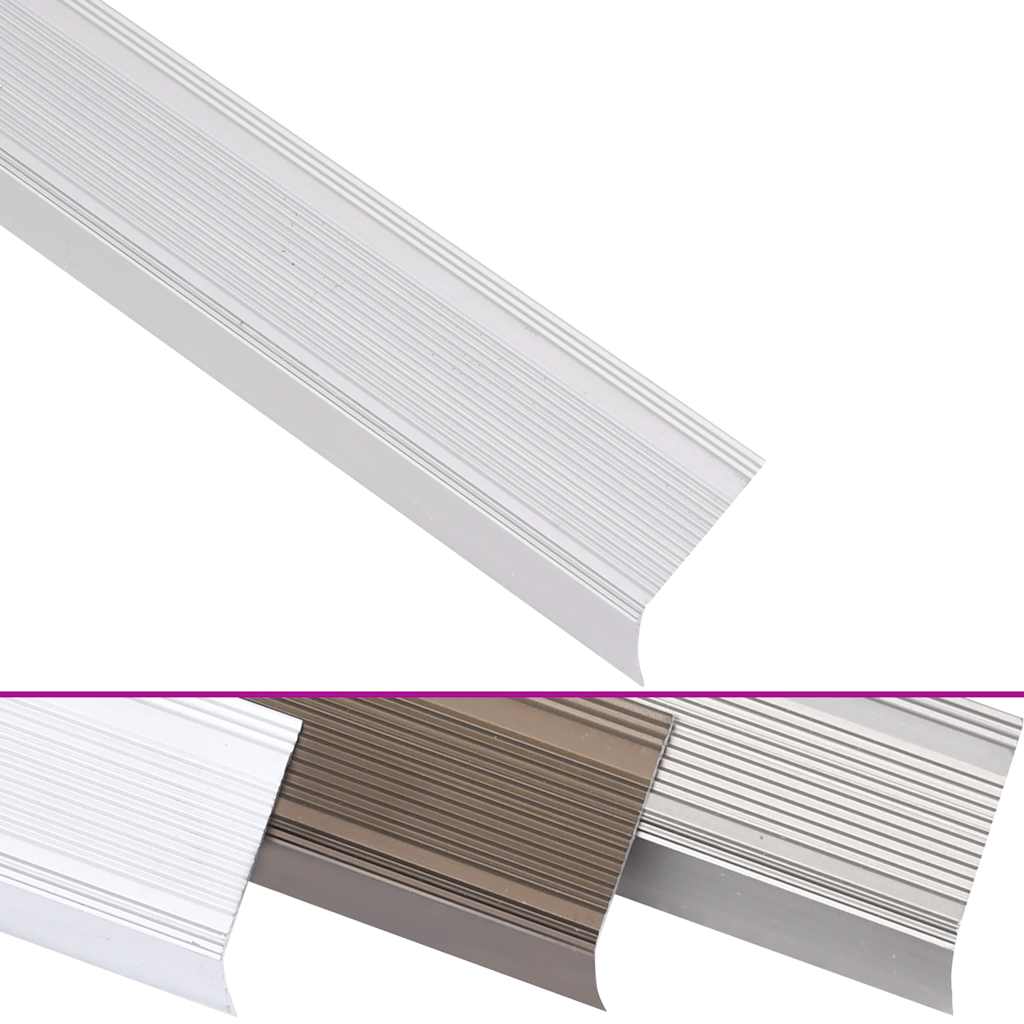 Vidaxl Paragradini per scale a L 5 pz 100 cm in alluminio color argento