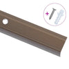 Vidaxl mamperlines de escalera en forma de L 15 piezas 100 cm aluminio marrón