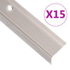 VidaXL Paragradini per scale a L 15 pz 100 cm in alluminio color champagne