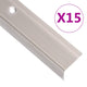 VidaXL mamperles de escalera en forma de L 15 piezas 100 cm aluminio color champagne