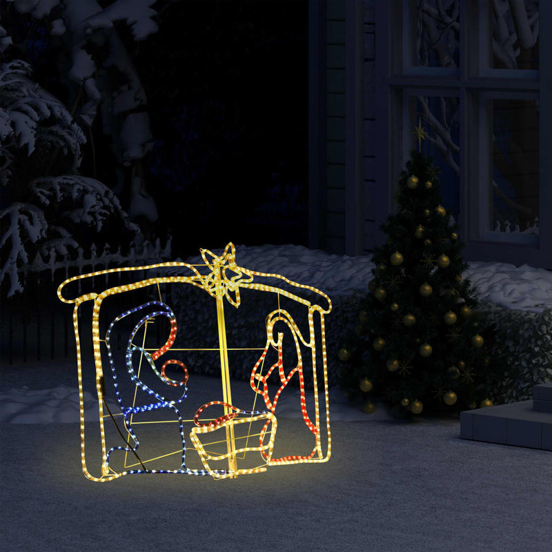 Vidaxl kerstdecoratie kerststal 240 led's 116x41x87 cm