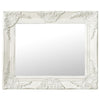 Vidaxl Specchio da parete in stile barocco 50x40 cm bianco