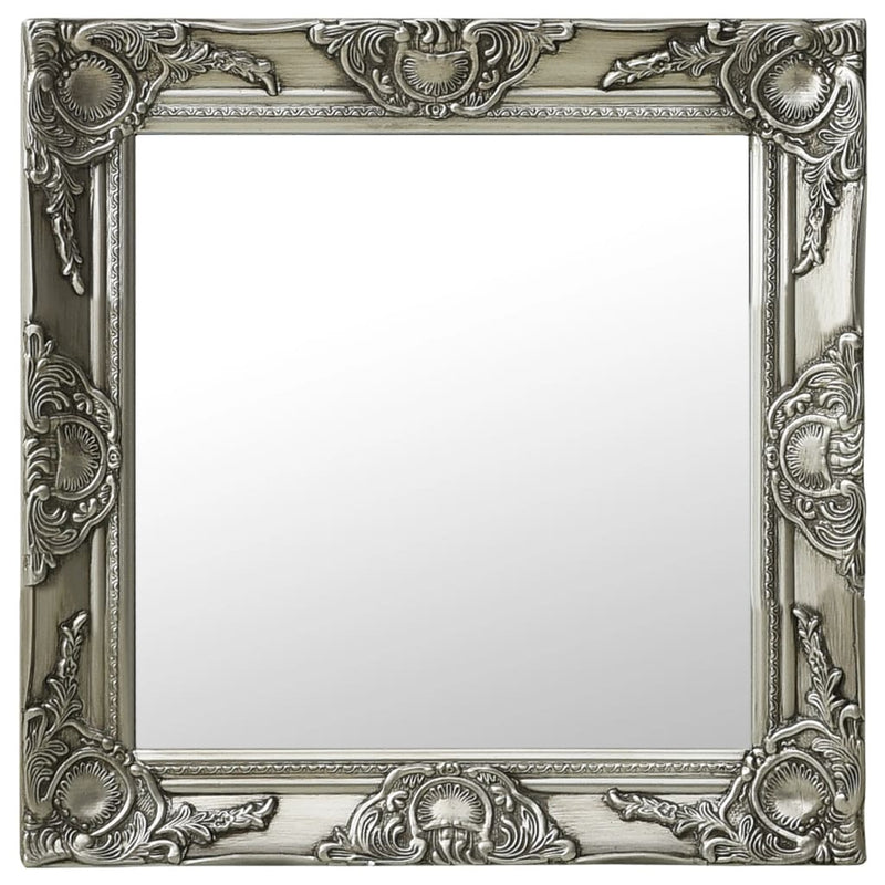 Vidaxl Wall Mirror Barroque Style 50x50 cm de color plateado
