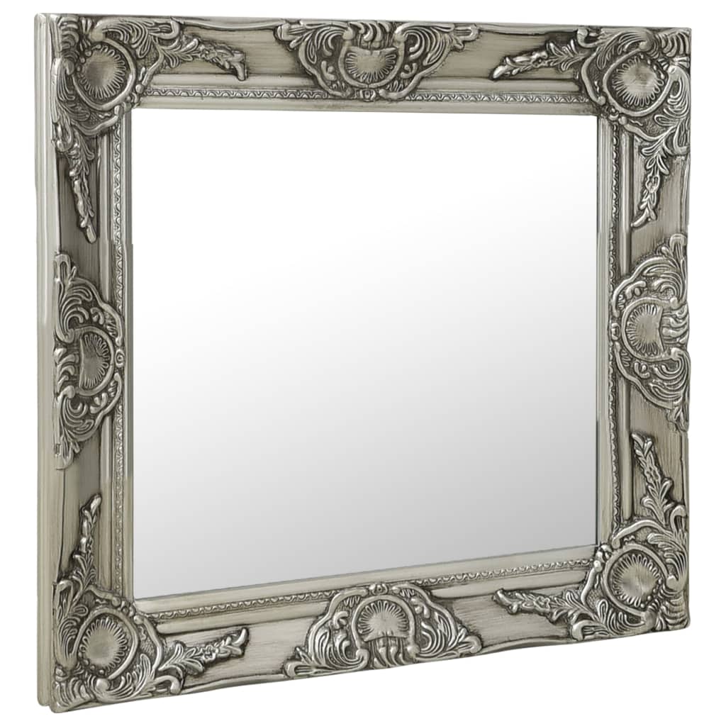 Vidaxl Wall Mirror Barroque Style 50x50 cm de color plateado