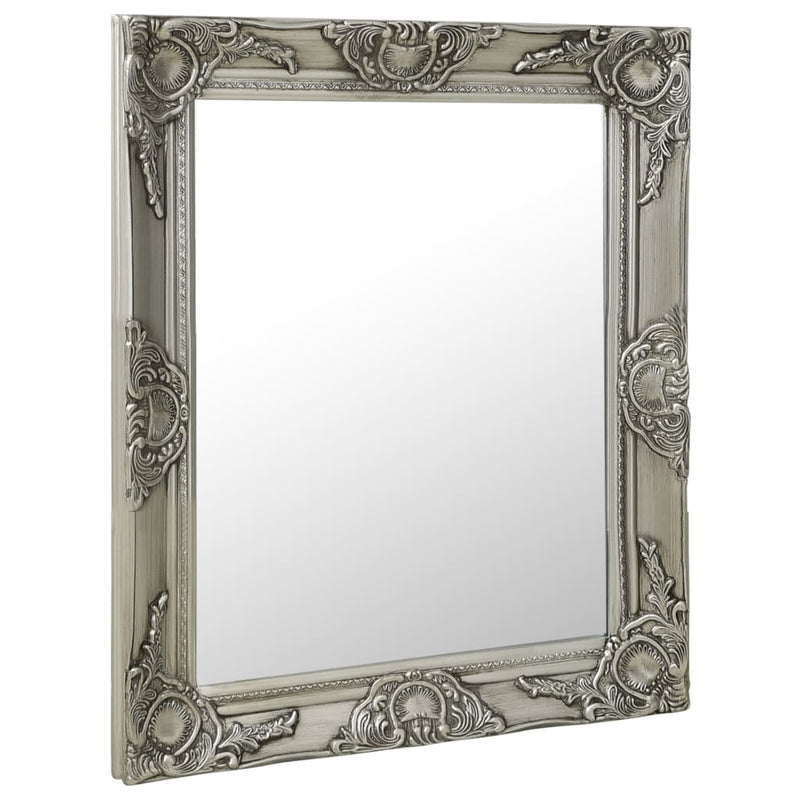 Vidaxl Wall Mirror Barroque Style 50x60 cm de color plateado