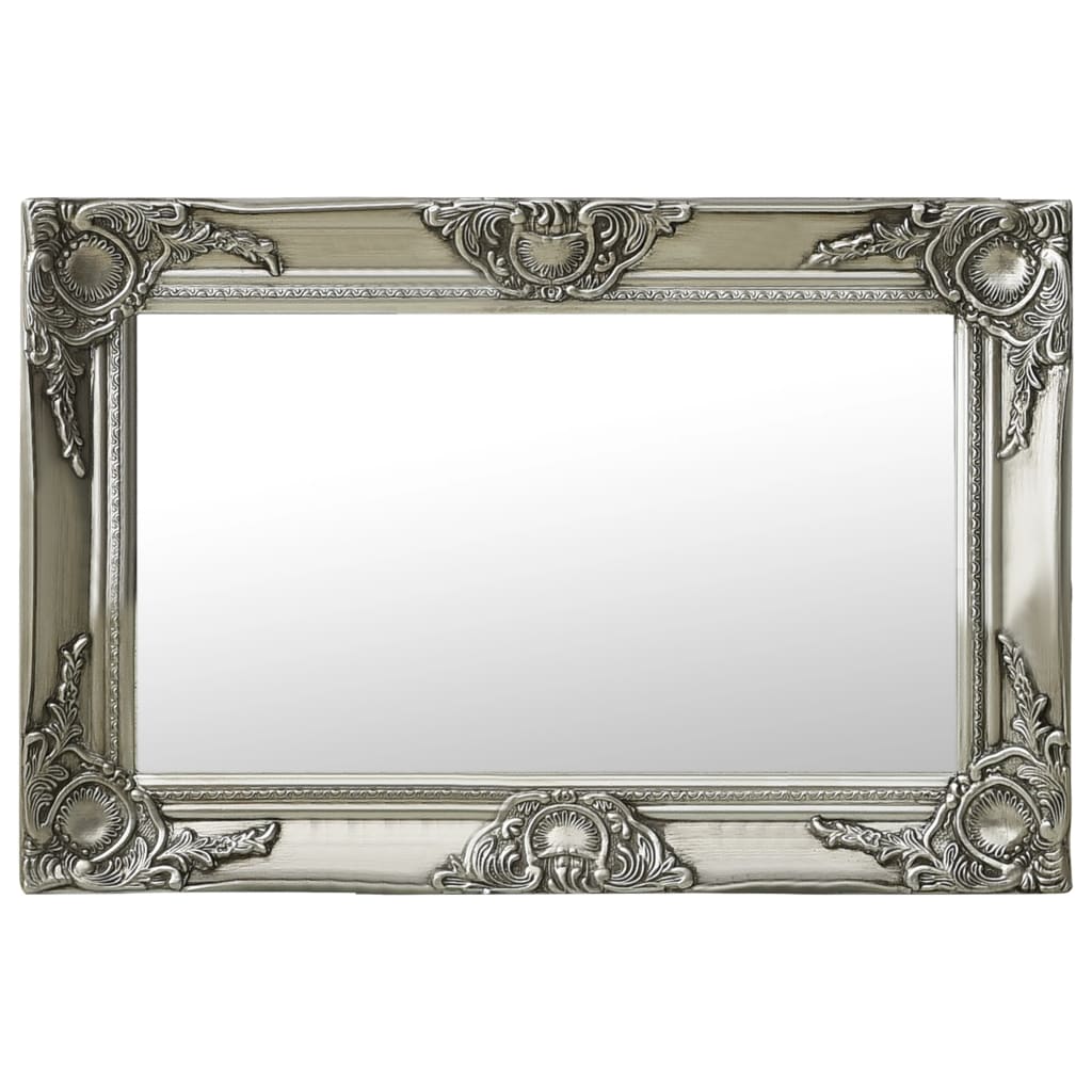 Vidaxl Wall Mirror Barroque Style 60x40 cm de color plateado