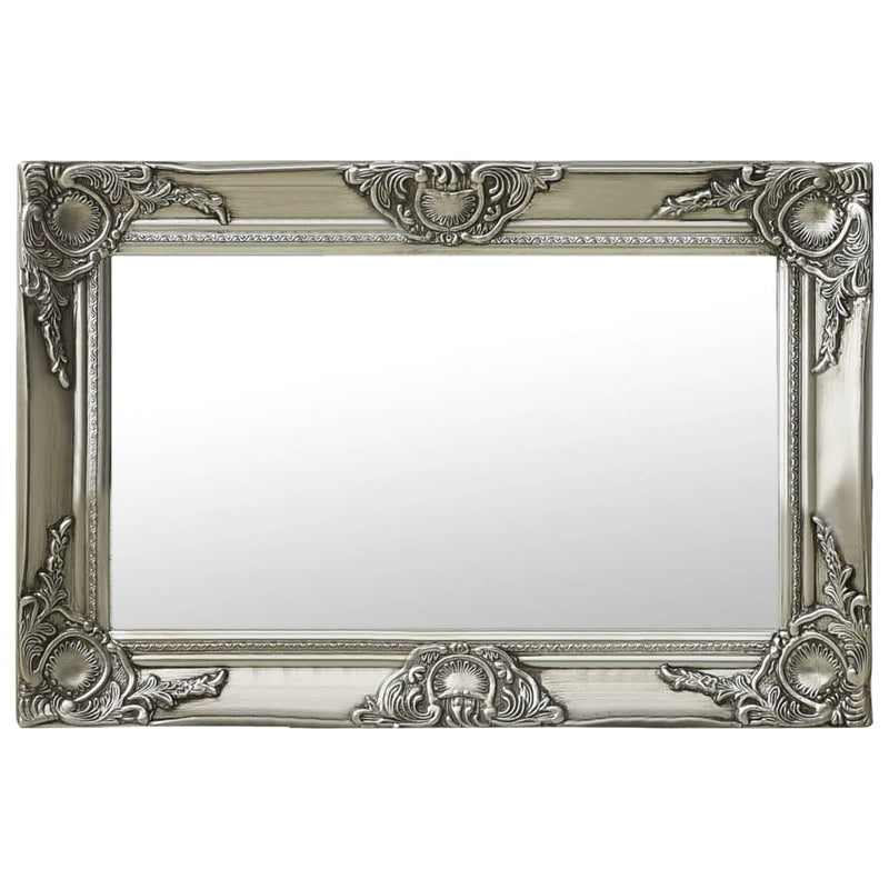 Vidaxl Wall Mirror Barroque Style 60x40 cm de color plateado