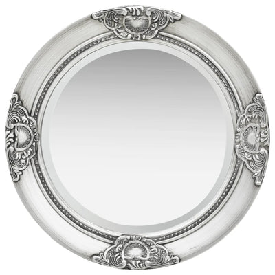 Vidaxl Mirror de pared estilo barroco de 50 cm de color plateado