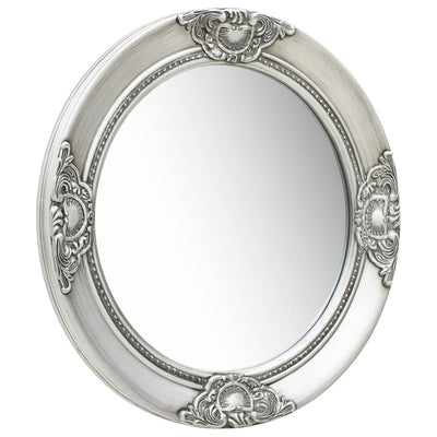 Vidaxl Mirror de pared estilo barroco de 50 cm de color plateado