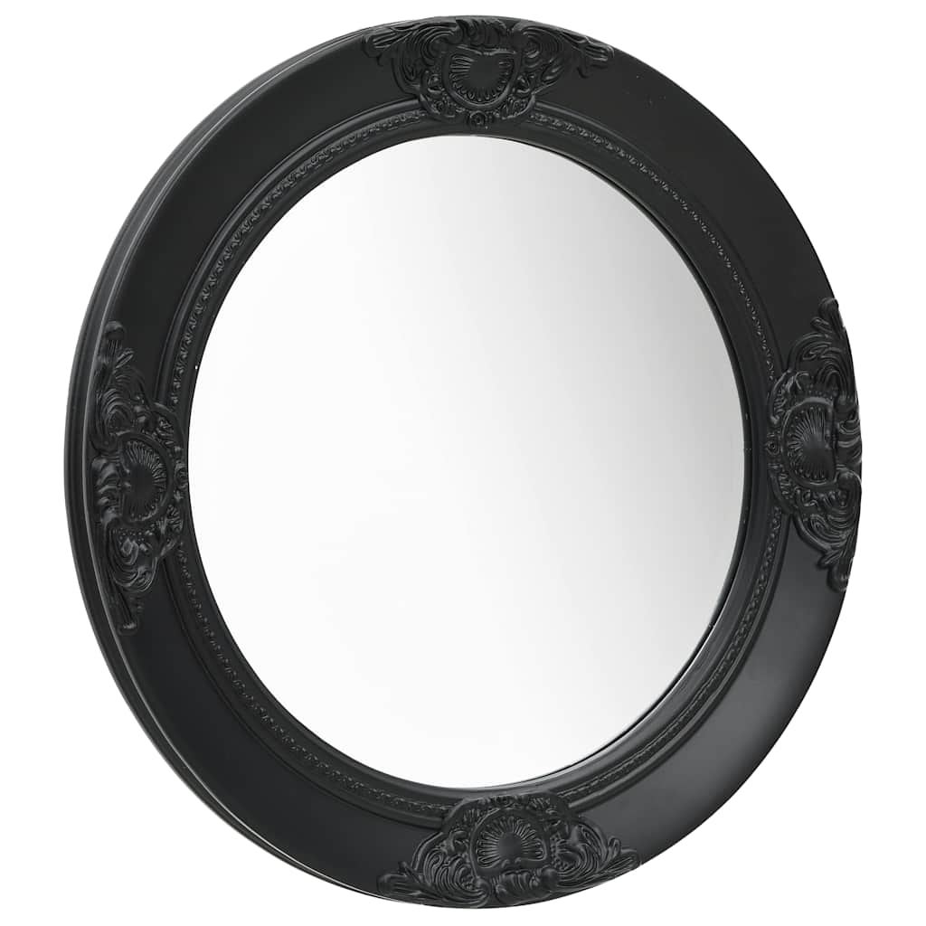 Vidaxl Wall Mirror Barroque Style 50 cm Negro