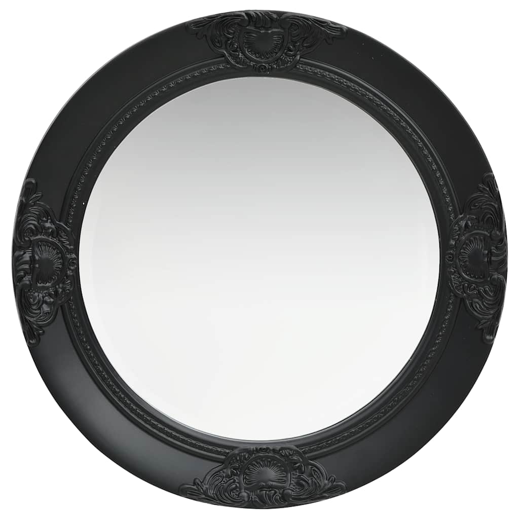 Vidaxl Wall Mirror Barroque Style 50 cm Negro