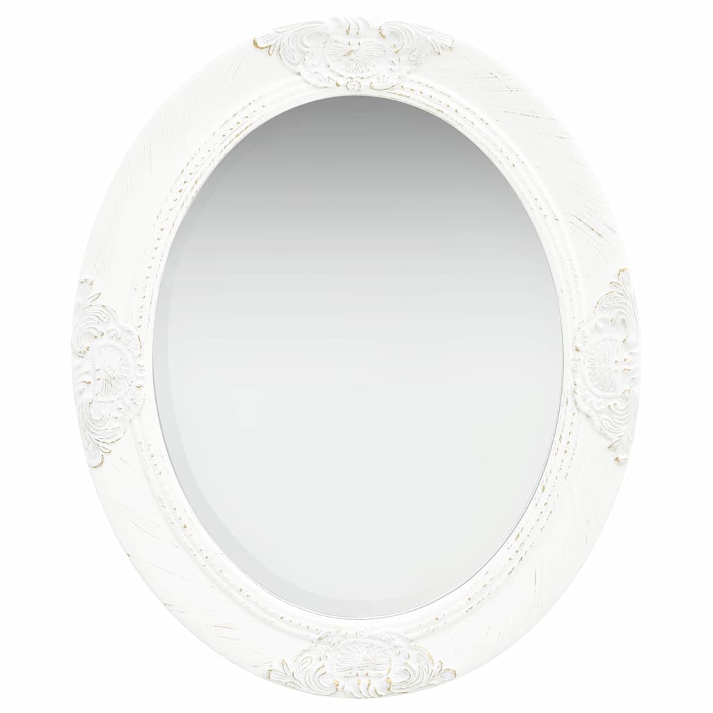 Vidaxl Wall Mirror Barroque Style 50x60 cm White