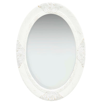 Vidaxl Wall Mirror Barroque Style 50x70 cm White