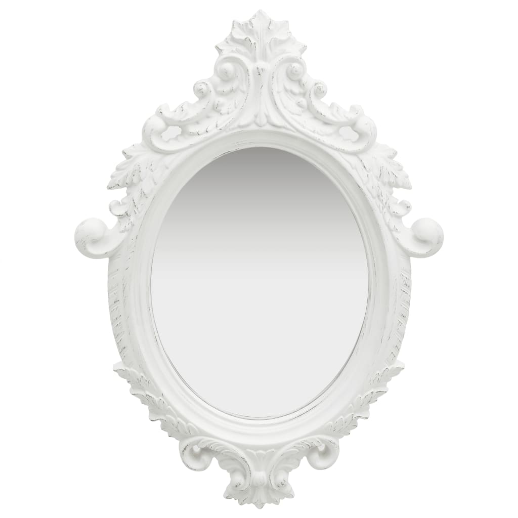 Vidaxl Wall Mirror Castle Style 56x76 cm bianco