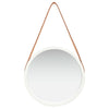 Vidaxl wandspiegel met band 40 cm wit