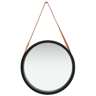 Espejo de pared Vidaxl con banda de 50 cm de negro