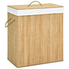 Canasta de lavandería de Vidaxl con 2 compartimentos 100 L Bamboo
