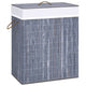 Vidaxl Laundry Basket con 2 compartimenti da 100 l grigio di bambù