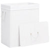 Vidaxl wasmand met 1 vak 83 l bamboe wit