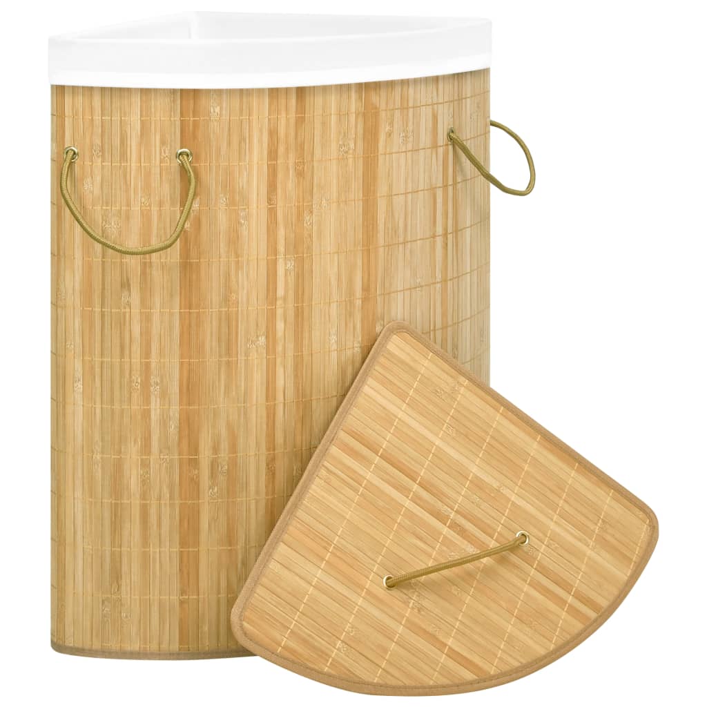 Vidaxl hoekwasmand 60 l bambù