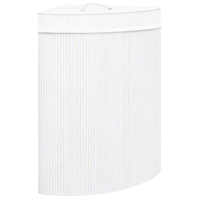 Vidaxl Hoekwasmand 60 L BAMBOO BIANCO