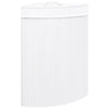 Vidaxl Hoekwasmand 60 L Bamboo White
