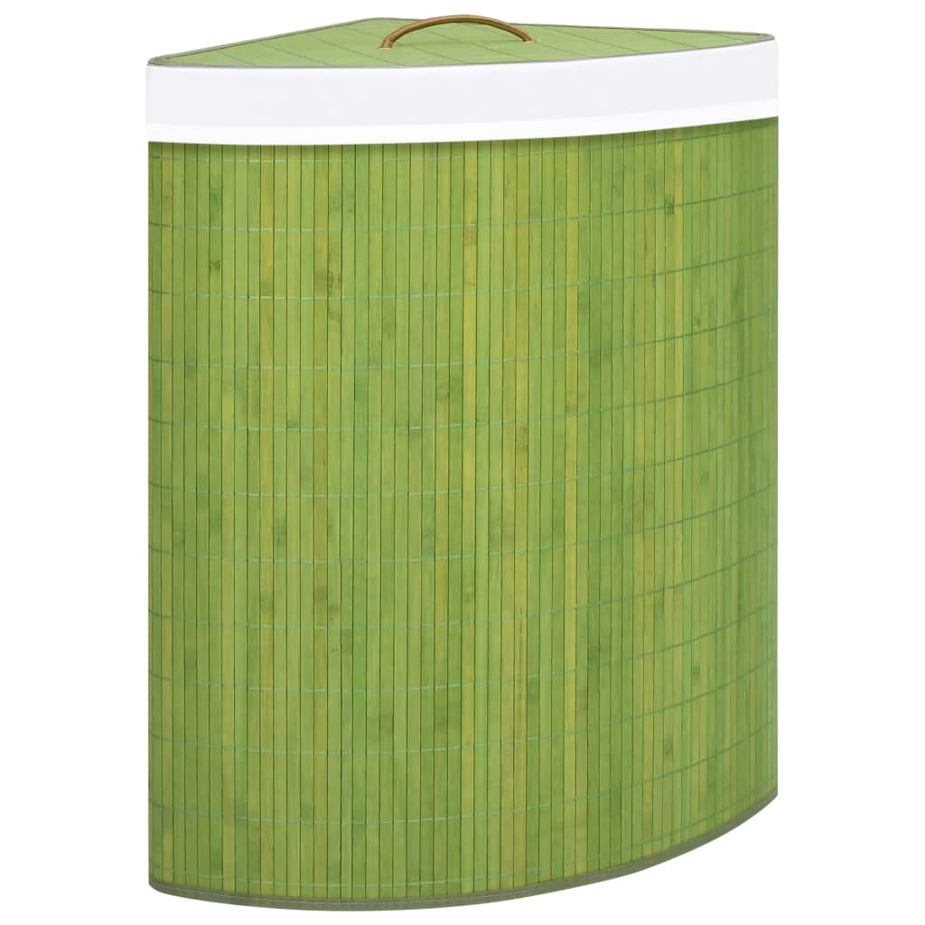 Vidaxl hoekwasmand 60 l di bambù verde