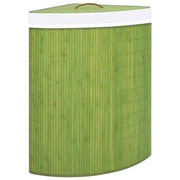 Vidaxl hoekwasmand 60 l bamboe groen - afbeelding 1