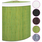 Vidaxl hoekwasmand 60 l bamboe groen - afbeelding 2