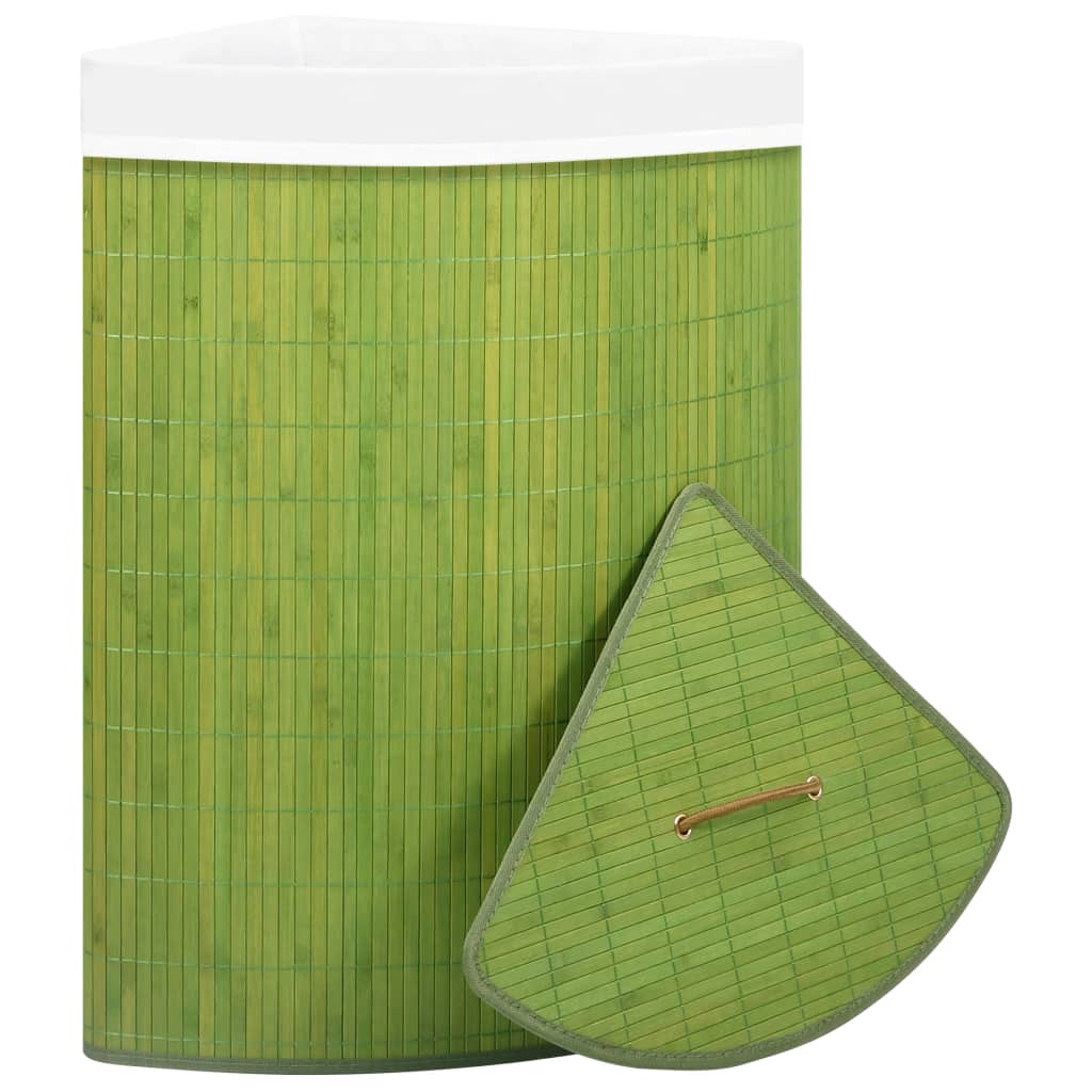Vidaxl hoekwasmand 60 l di bambù verde