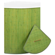 Vidaxl hoekwasmand 60 l bamboe groen - afbeelding 3