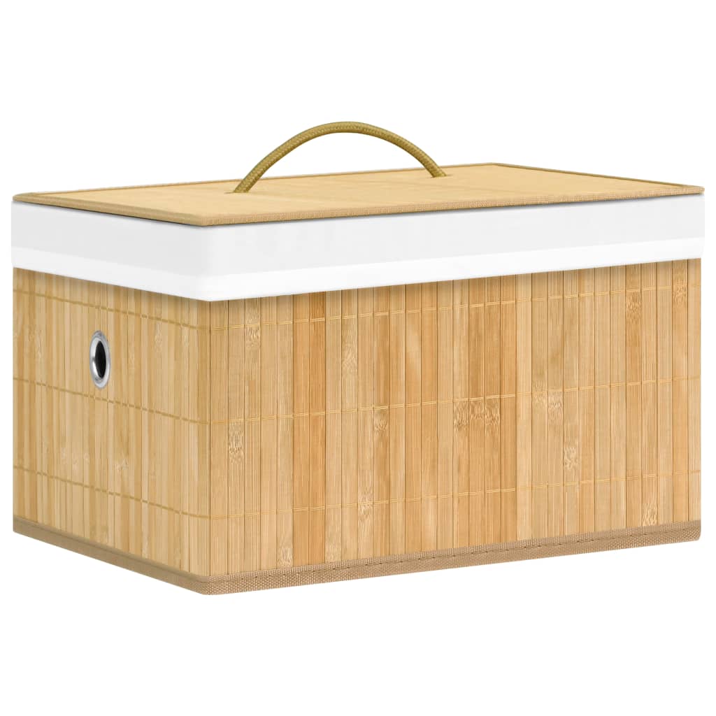 Scatole di archiviazione Vidaxl 4 St Bamboo