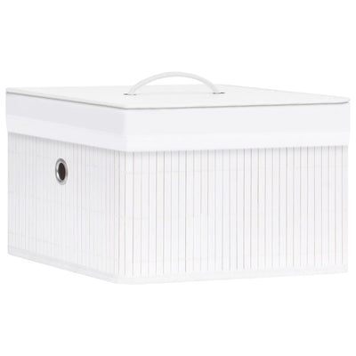 Scatole di archiviazione Vidaxl 4 PC BAMBOO BIANCO
