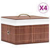 Scatole di archiviazione Vidaxl 4 PC BAMBOO BROWN