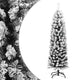 Vidaxl Kunstkerstboom con nieve estrecha de 150 cm PVC Green