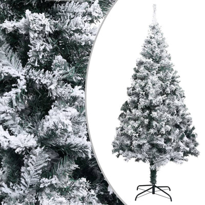 Vidaxl Kunstkerstboom con neve 180 cm verde