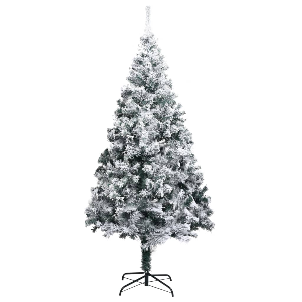 Vidaxl Kunstkerstboom con neve 180 cm verde