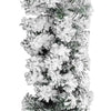 Vidaxl Ghirlanda di Natale con neve 10 m PVC verde