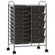 Vidaxl Storage Trolley con 15 cassetti mobile xxl plastica nero