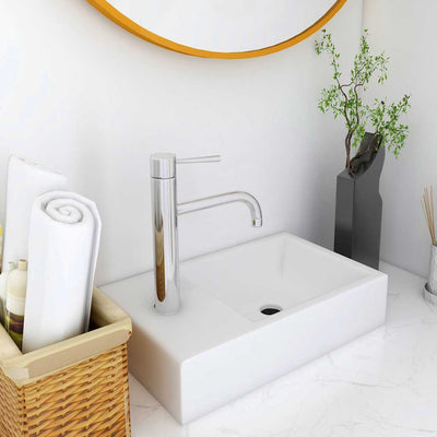 Vidaxl Washbasin 400x220x90 mm SMC bianco