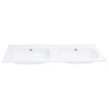 VidaXL Wastafel inbouw dubbel 1205x460x145 mm SMC wit
