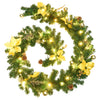 Vidaxl kerstslinger met led-lampjes 2,7 m pvc groen